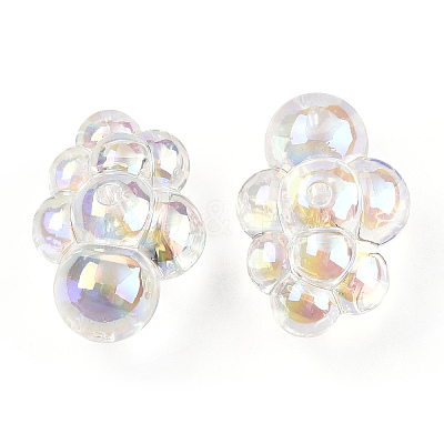 UV Plating Transparent Acrylic Beads X-PACR-T007-36-1