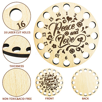 16-Position Wood Embroidery Thread Storage Trays TOOL-WH0056-034-1