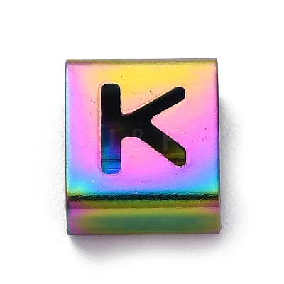 Ion Plating(IP) 304 Stainless Steel Square Slide Charms STAS-L132-17K-M-1