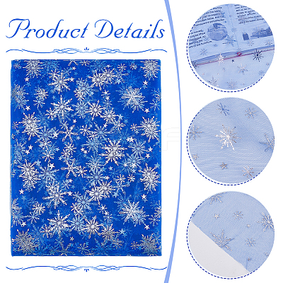 Snowflake Pattern Nylon Fabric DIY-WH0084-85B-1
