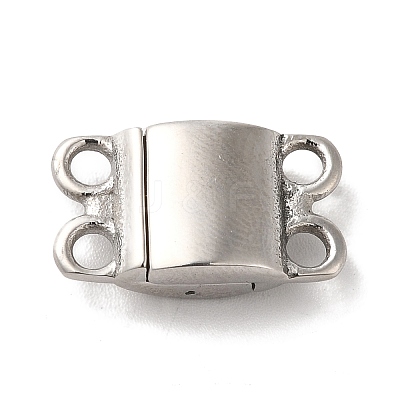 Non-Tarnish 304 Stainless Steel Multi-Strands Magnetic Slide Clasps STAS-P325-06P-1