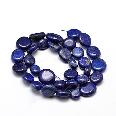 Natural Lapis Lazuli Gemstone Nuggets Bead Strands G-J336-31-1