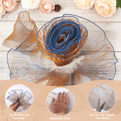 5 Yards Polyester Ruffled Ribbon OCOR-TA0001-60A-1