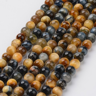 Natural Dream Tiger Eye Beads Strands X-G-G898-6mm-1