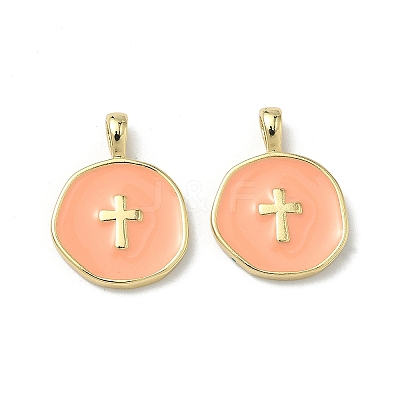 Brass Enamel Pendants KK-G417-01LG-01-1