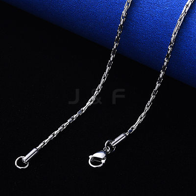 Non-Tarnish 304 Stainless Steel Boston Link Chain Necklace NJEW-S420-005A-P-1