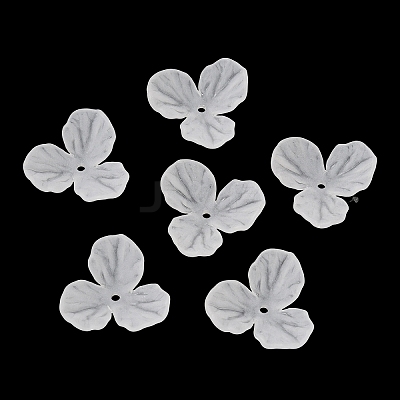 3-Petal Frosted Acrylic Bead Caps SACR-F016-01C-1