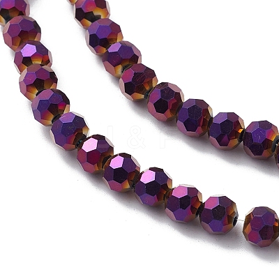 Electroplate Glass Beads Strands EGLA-K015-09E-1