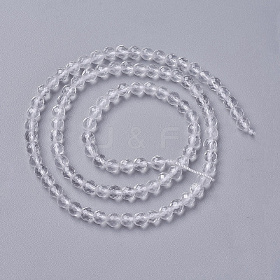 Natural Quartz Crystal Beads Strands G-F596-44-4mm-1