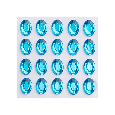 Transparent Acrylic Rhinestone Sticker DIY-WH0070-06K-1