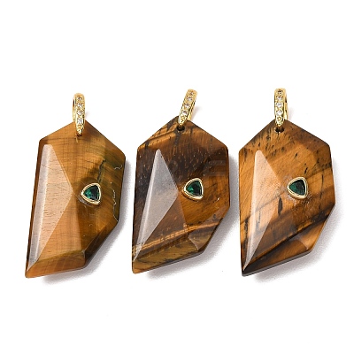 Natural Tiger Eye Pendants GG-CBA51ED-04G-04-1