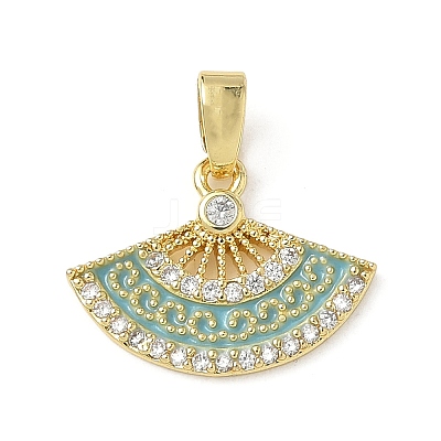 Brass Micro Pave Cubic Zirconia Pendants KK-I371-28G-02-1