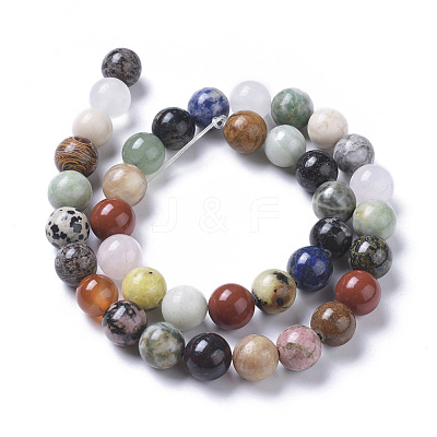 Natural Mixed Gemstone Beads Strands G-F668-08-10mm-1