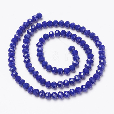 Opaque Solid Color Glass Beads Strands X1-EGLA-A034-P4mm-D07-1