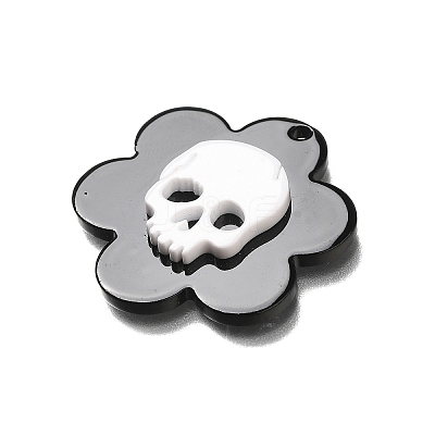 Skull Theme Opaque Acrylic Pendants OACR-L019-01A-1