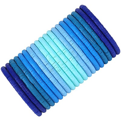 Polymer Clay Heishi Surfer Stretch Bracelets Set BJEW-SW00128-1