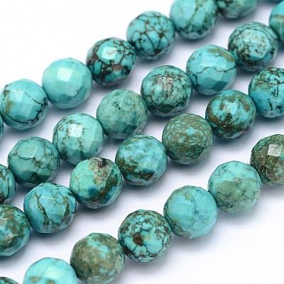 Natural Howlite Beads Strands TURQ-P027-42-1