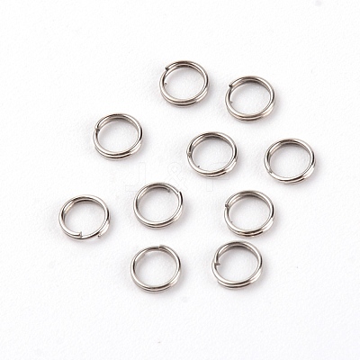 201 Stainless Steel Split Ring STAS-WH0026-03D-1