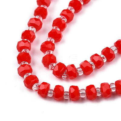 Opaque Solid Color Glass Beads Strands GLAA-N052-04-A10-1