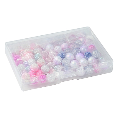 200Pcs 10 Styles Imitation Pearl & Opaque Acrylic Berry Beads OACR-FS0001-96B-1