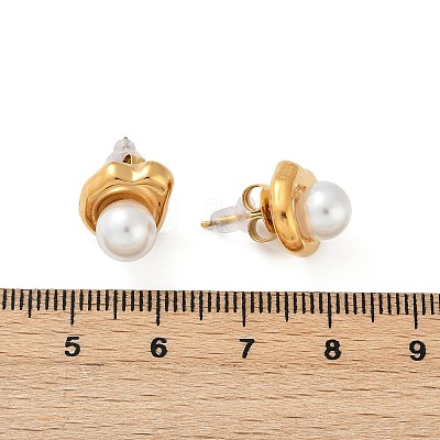 304 Stainless Steel Stud Earrings EJEW-G423-31C-G-1
