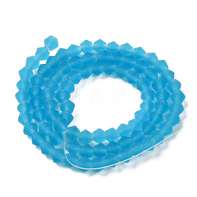 Imitate Austrian Crystal Frosted Glass Beads Strands EGLA-A039-T4mm-MD19-1