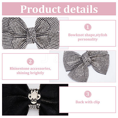4Pcs Rhinestone Shoe Buckle Clips FIND-FG0003-13A-1