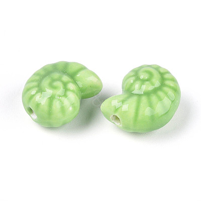 Glazed Porcelain Beads PORC-I028-02C-01-1