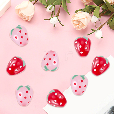 40Pcs 2 Colors Opaque Acrylic Enamel Beads MACR-SC0002-57-1
