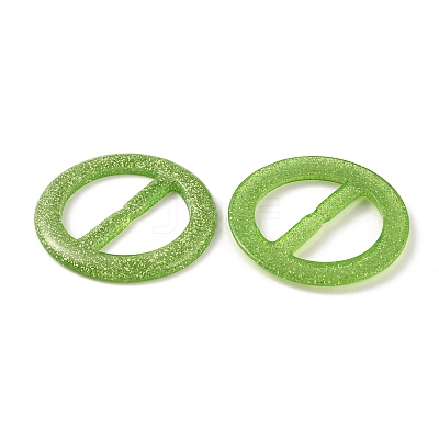Flat Round Resin Buckle Clasps CRES-WH0013-15B-1