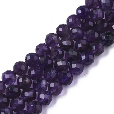 Natural Amethyst Beads Strands G-R465-03C-G-1