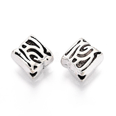 Tibetan Style Alloy Beads TIBE-N013-08AS-1
