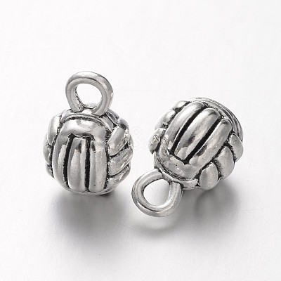 Sports Theme Tibetan Style Alloy Volleyball Charms TIBEP-5234-AS-LF-1