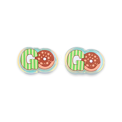 Plate Transparent Acrylic Cabochons OACR-N135-26-1