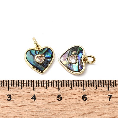 Brass Micro Pave Cubic Zirconia Pendants KK-K384-23C-G-1