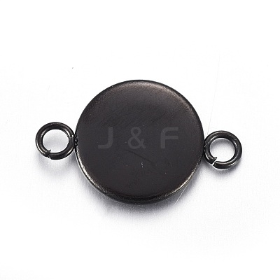 Stainless Steel Cabochon Connector Settings X-STAS-L211-04A-B-1