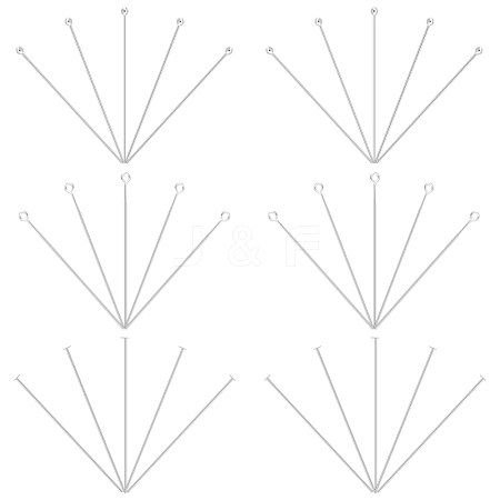 30Pcs 3 Styles 925 Sterling Silver Pins STER-PH0001-86-1