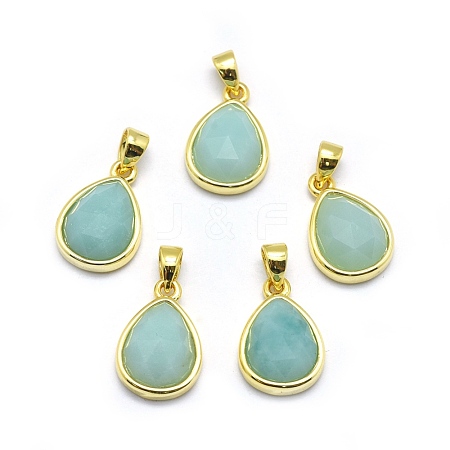 Natural Amazonite Pendants G-O176J-02G-1