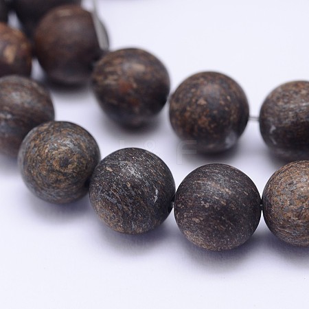 Natural Bronzite Beads Strands X-G-D745-4mm-1