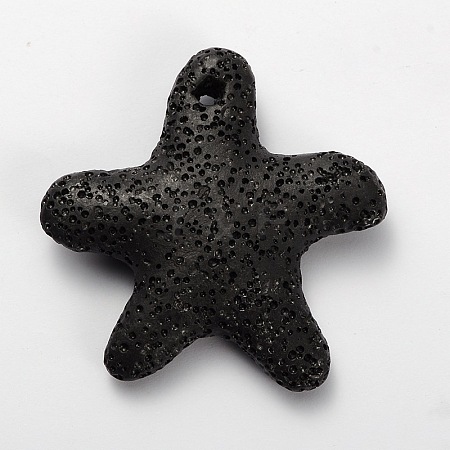 Synthetic Lava Rock Big Starfish/Sea Stars Pendants G-O025-05E-1