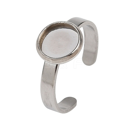 304 Stainless Steel Cuff Ring Components STAS-D372-07P-02-1