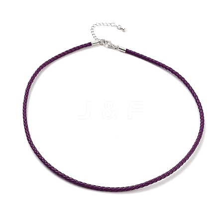 Braided Round Imitation Leather Bracelets Making BJEW-H610-01P-10-1