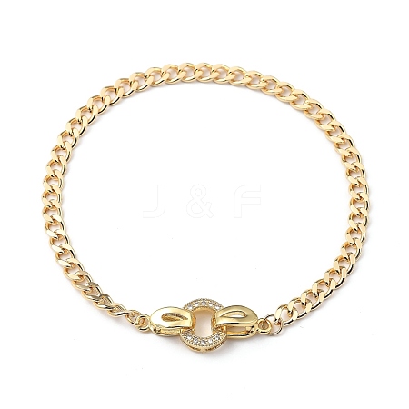 Brass Curb Chain Bracelets BJEW-JB05406-02-1