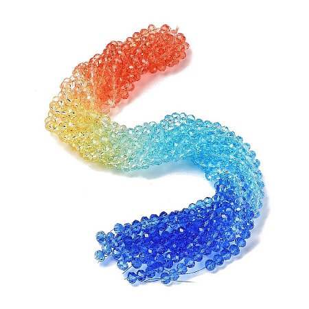 Transparent Painted Glass Beads Strands DGLA-A034-T8mm-A13-1