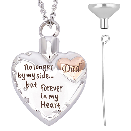 CREATCABIN Dad Forever in My Heart Urn Pendant Necklace STAS-CN0001-08-1