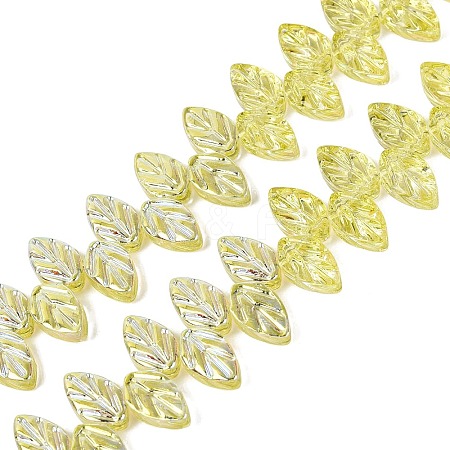 Electroplate Transparent Glass Beads Strands EGLA-N056-03A-03-1