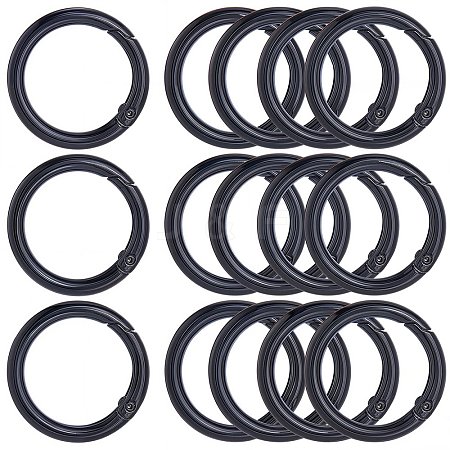 18Pcs Zinc Alloy Spring Gate Rings FIND-SP0001-39-1
