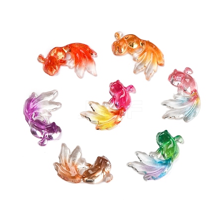 Goldfish Transparent Resin Cabochons FIND-L019-03-1