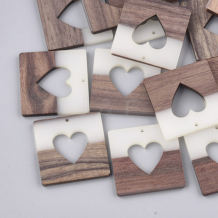 Resin & Wood Pendants X-RESI-S358-01-1