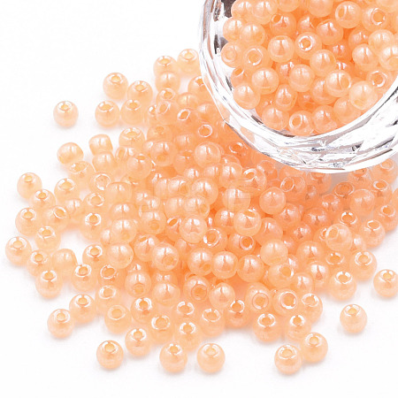 6/0 Imitation Jade Glass Seed Beads SEED-N004-006-24-1